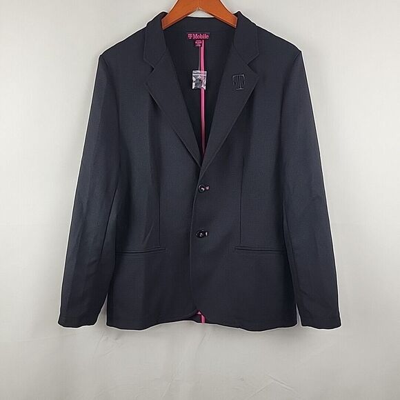 T-Mobile Employee Blazer Womens Medium Black Pink Uniform Jacket NWT - Picture 1 of 11